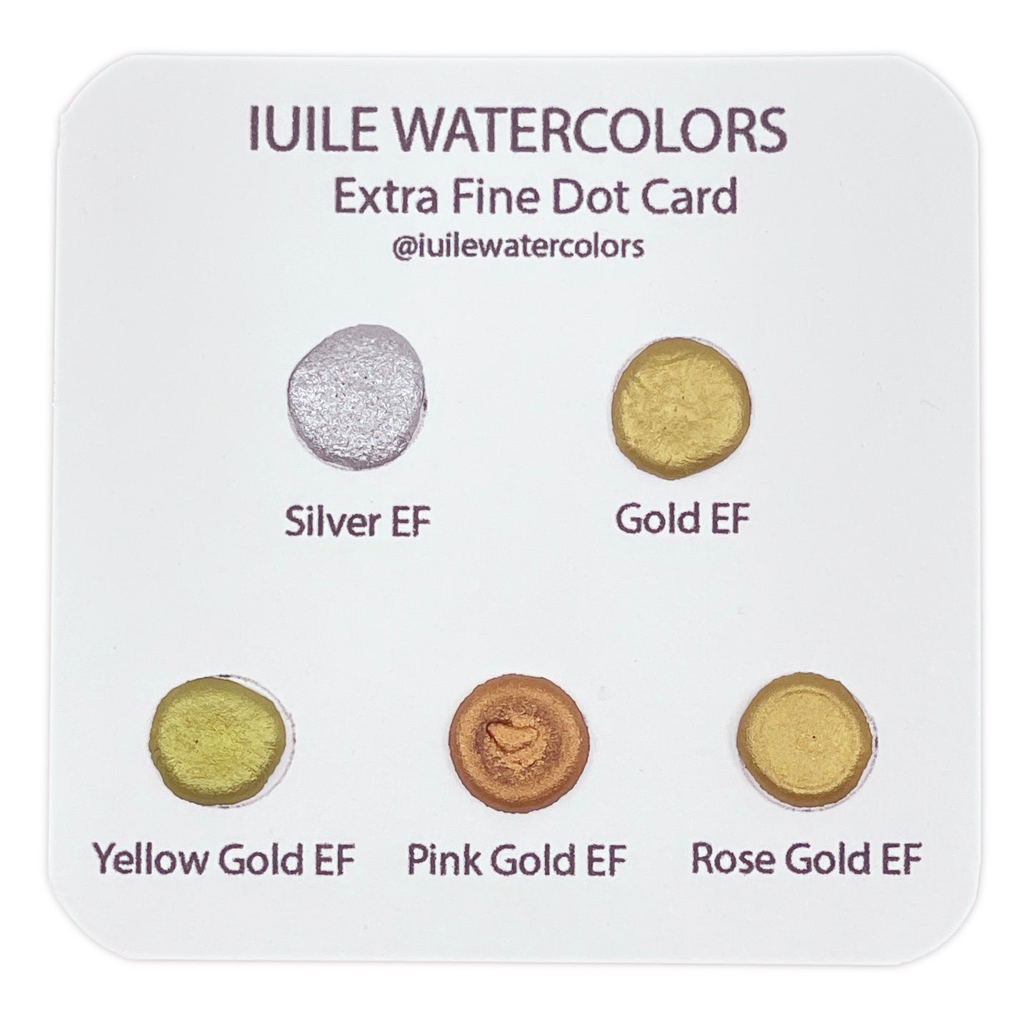 Extra Fine Dot Card Sampler Handmade Shimmer Metallic Watercolor Paints by iuilewatercolors