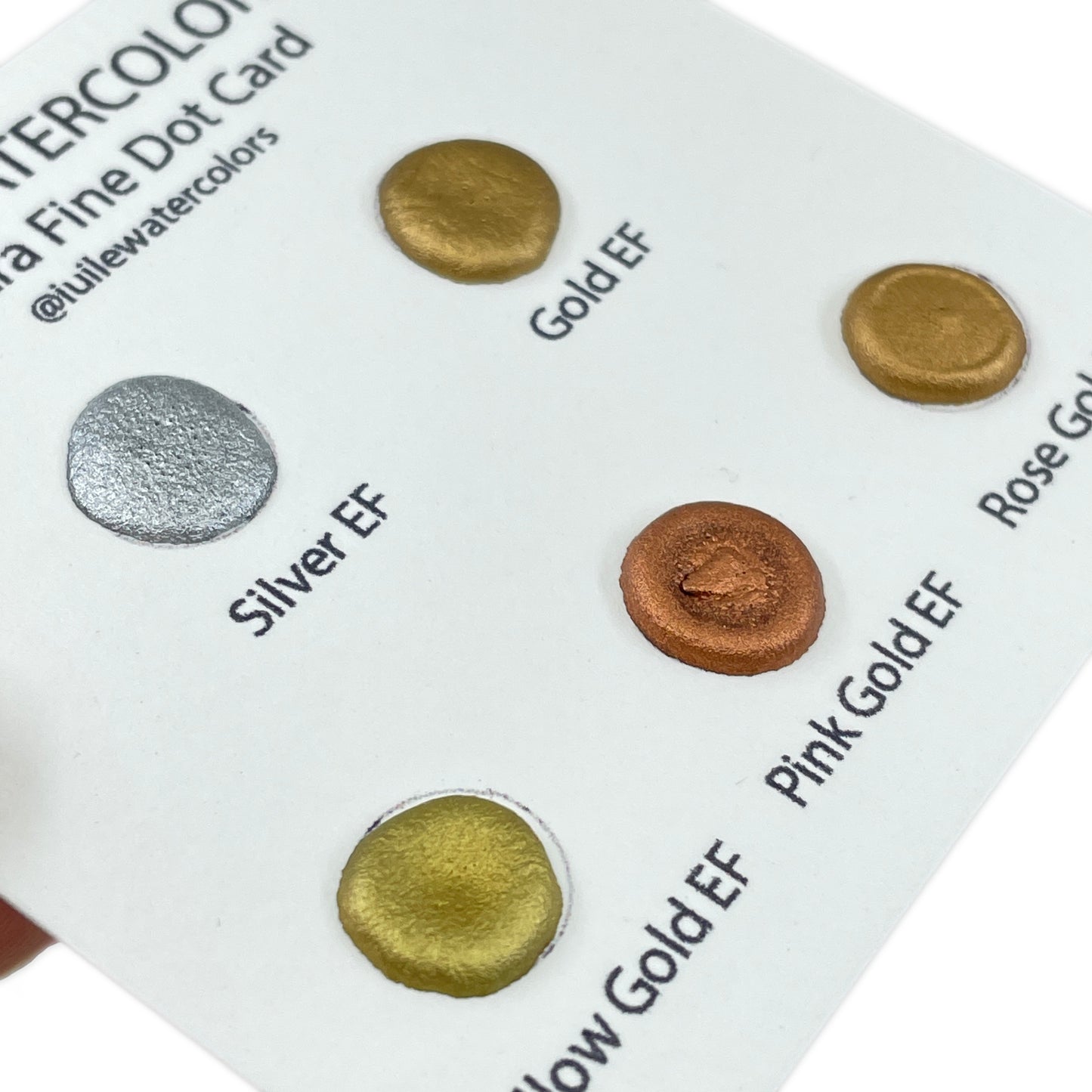 Extra Fine Dot Card Sampler Handmade Shimmer Metallic Watercolor Paints by iuilewatercolors