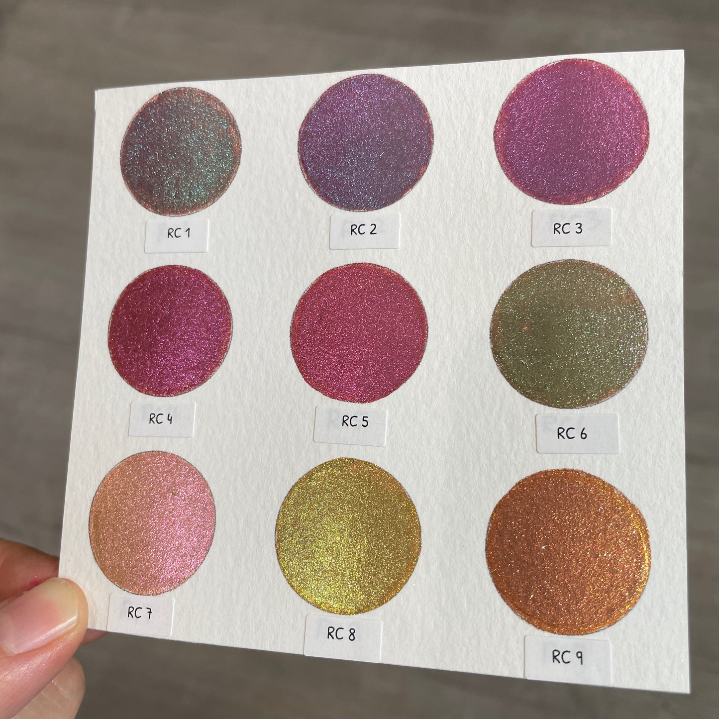 RC set Handmade Shimmer Metallic Chameleon Colorshift Watercolor Paint Half By iuilewatercolors