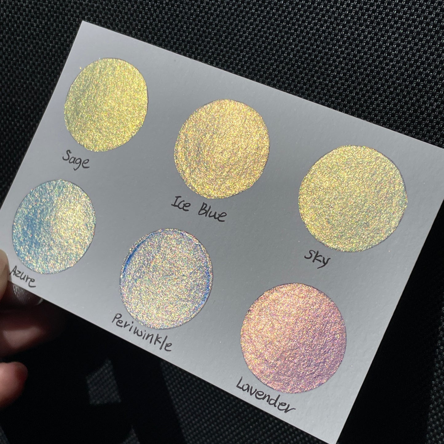 Blue Gold set watercolor paints Half pans