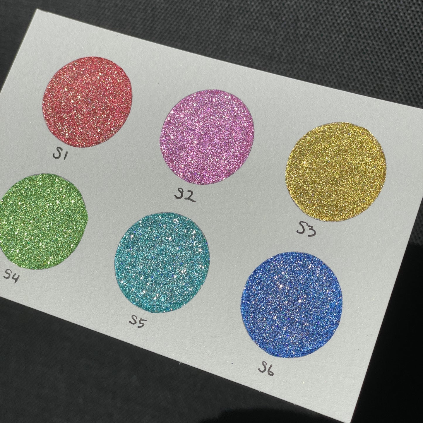 Summer2021 Dot Card Handmade Chrome Super Color Shift Shimmer Watercolor Paints by iuilewatercolors