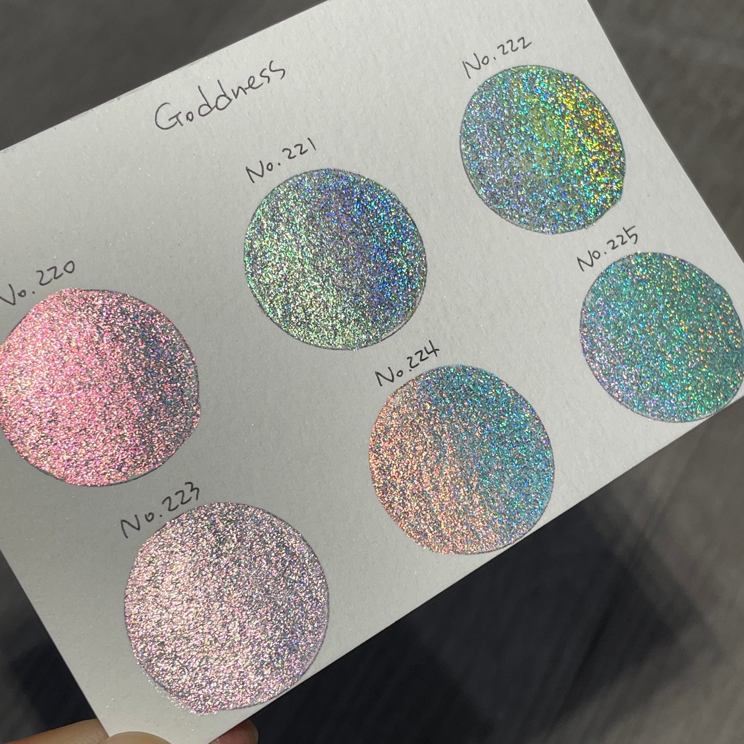 No.225 Vol.1 Goddess Handmade Super Shift Aurora Shimmer Holographic Watercolor Paints by iuilewatercolors