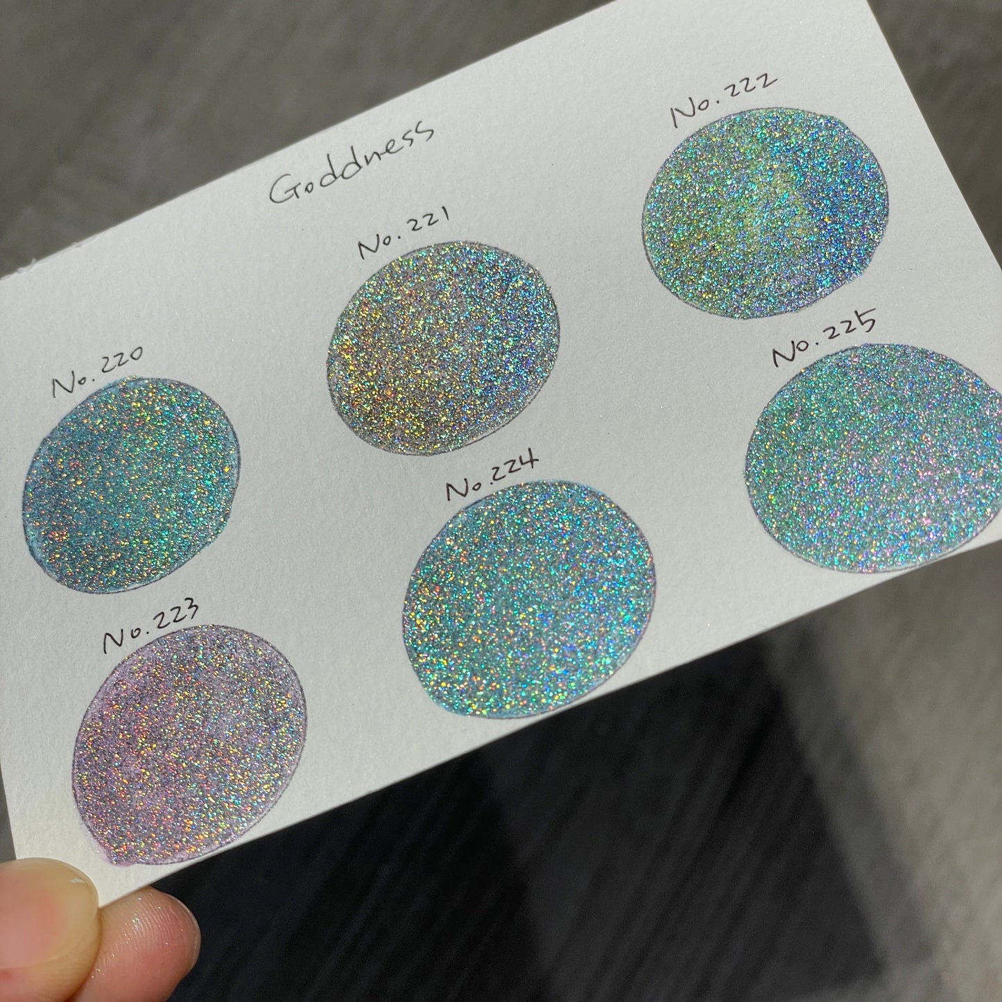 Vol.1 Goddess Button Set Handmade Super Shift Aurora Shimmer Holographic Watercolor Paints by iuilewatercolors