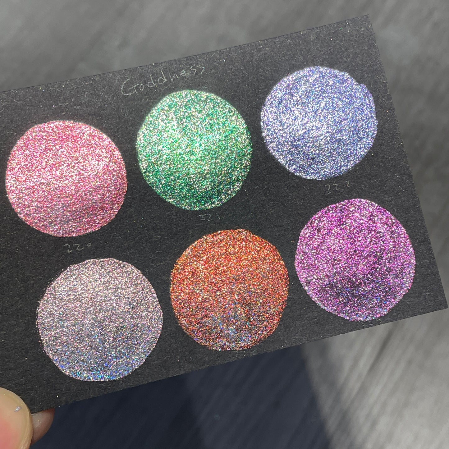 No.225 Vol.1 Goddess Handmade Super Shift Aurora Shimmer Holographic Watercolor Paints by iuilewatercolors