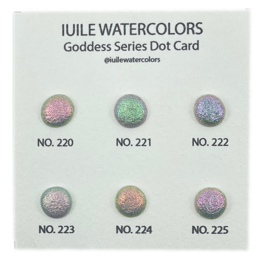 Limited Goddess Dot Card Tester Handmade Super Shift Aurora Shimmer Holographic Watercolor Paints by iuilewatercolors