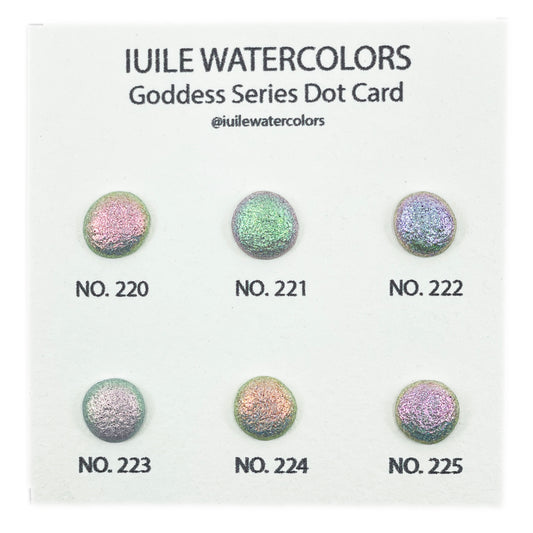 Vol.1 Goddess Dot Card Tester Handmade Super Shift Aurora Shimmer Holographic Watercolor Paints by iuilewatercolors