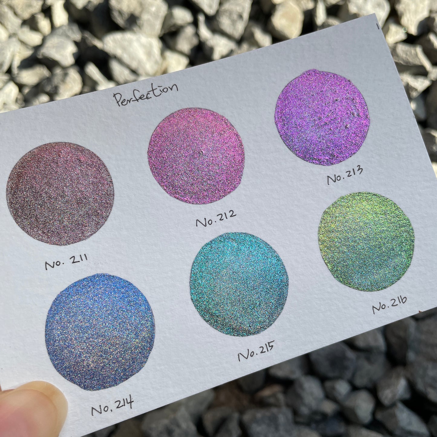 Quarter Perfection Set Hologram Super Color Shift Chrome Handmade Shimmer Glitter Watercolor Paint