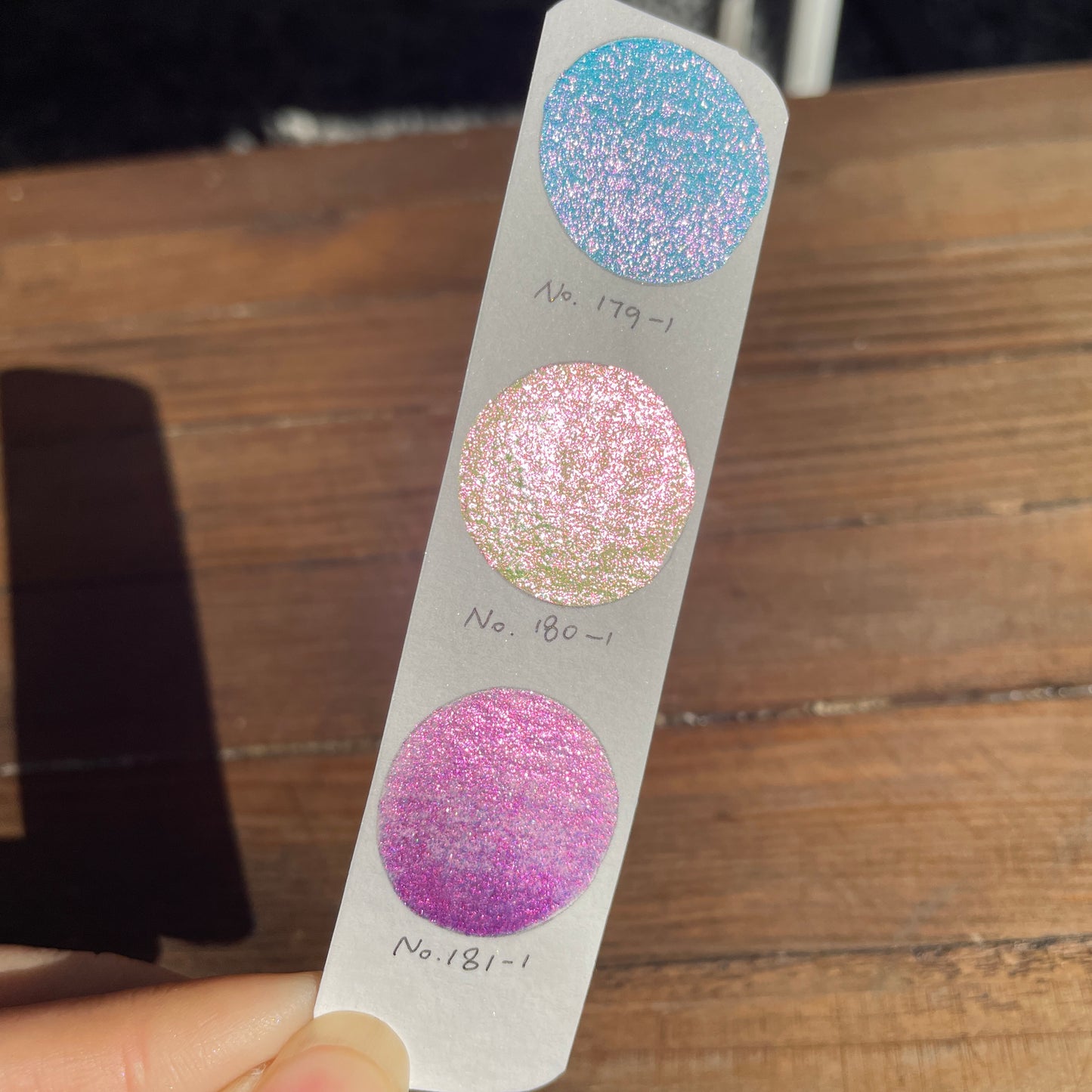 Limited Quarter Tropical Trio Set Handmade Color Shift Aurora Shimmer Metallic Chameleon Watercolor Paints by iuilewatercolors