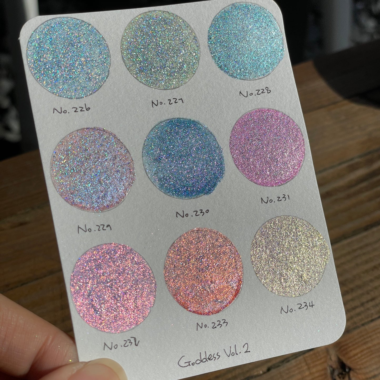 Limited No.229 Vol.2 Goddess Handmade Super Shift Aurora Shimmer Holographic Watercolor Paints by iuilewatercolors