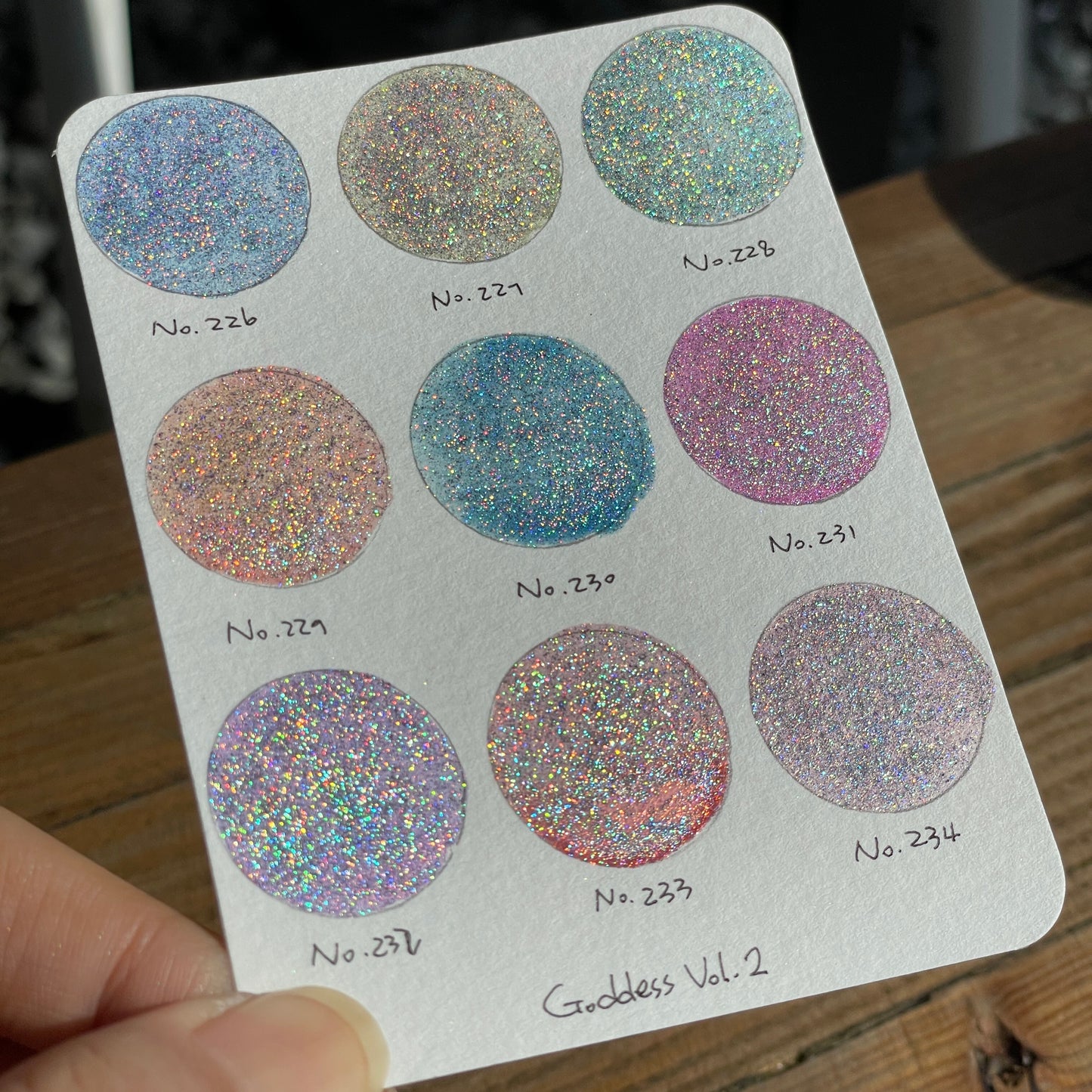 Limited No.229 Vol.2 Goddess Handmade Super Shift Aurora Shimmer Holographic Watercolor Paints by iuilewatercolors
