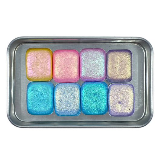 Quarter Set Spring 2024 Handmade Color Shift Shimmer shine Watercolor Paints by iuilewatercolors