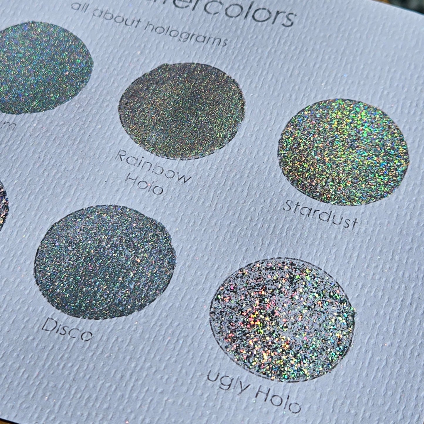 Dazzle Hologram Handmade Watercolor Shimmer Paints by iuilewatercolors