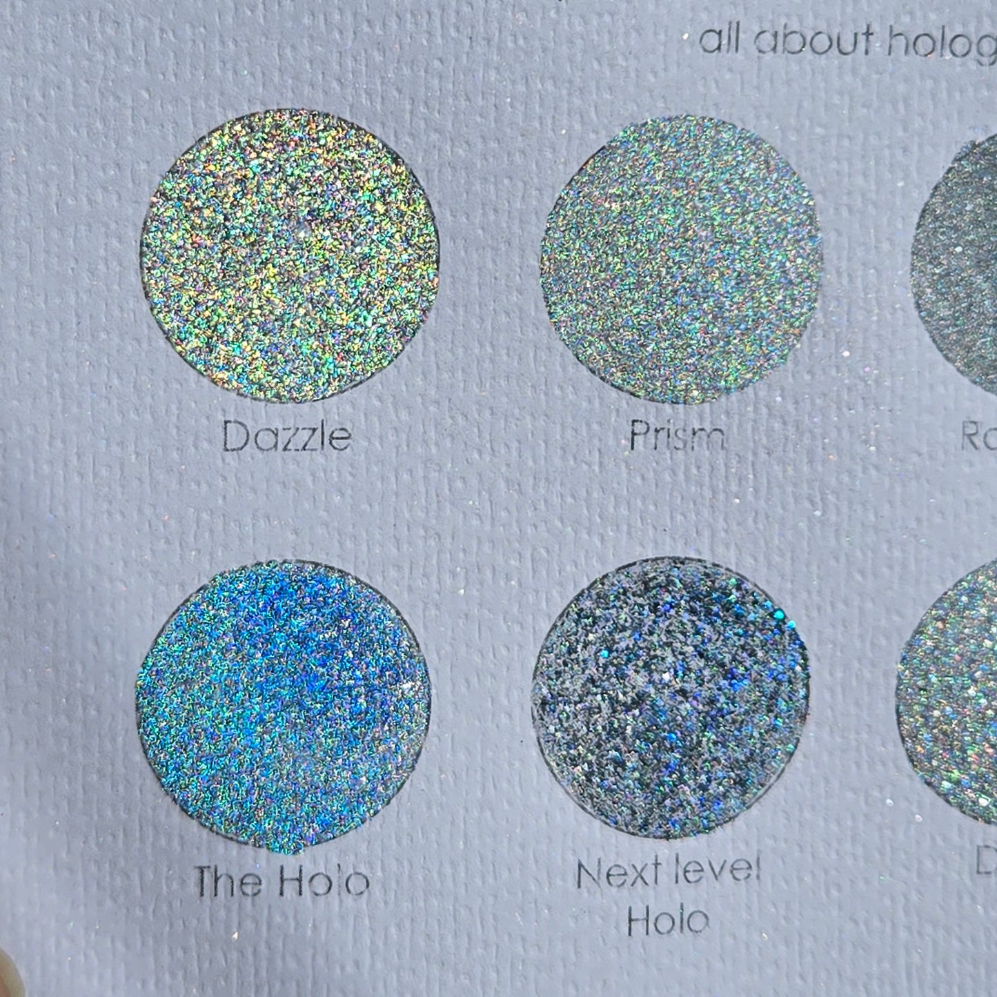 Dazzle Drop Card Hologram Handmade Watercolor Shimmer Paints by iuilewatercolors