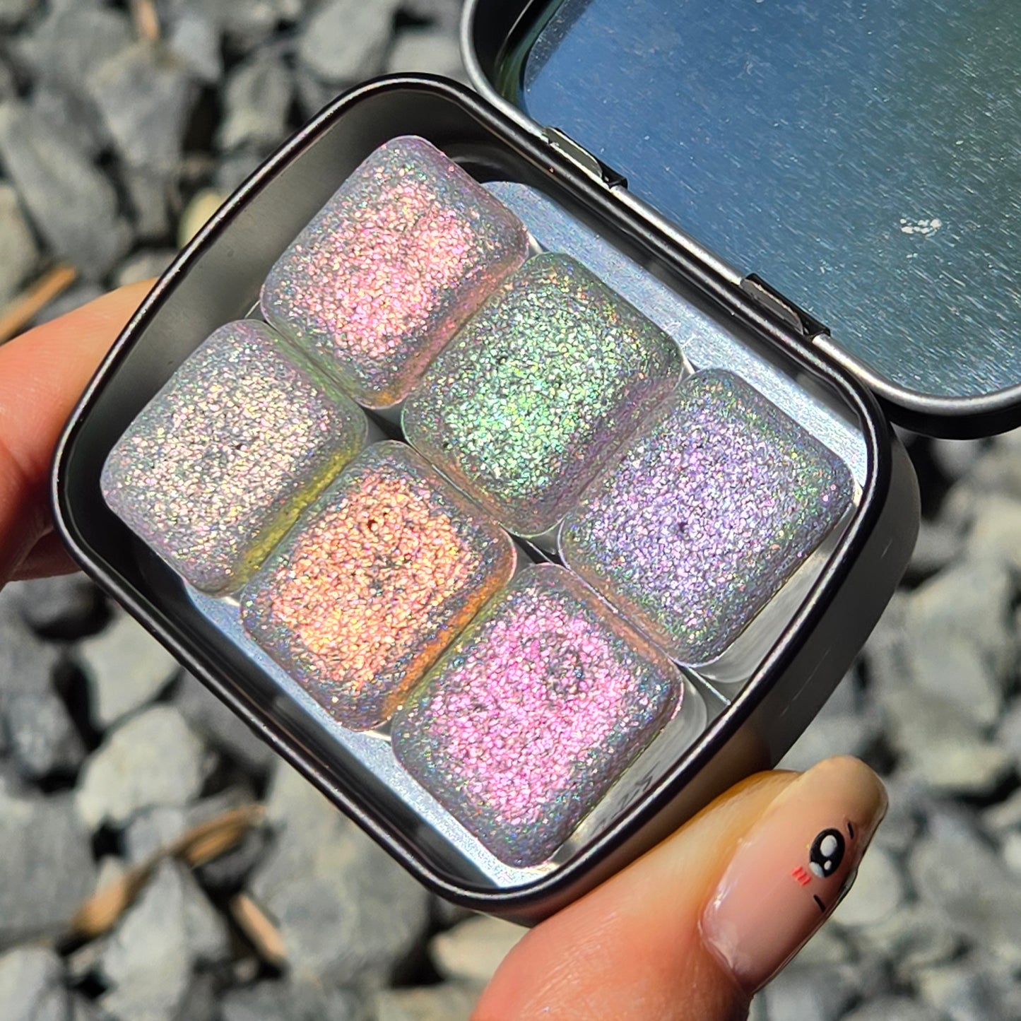 Vol.1 Goddess Half Set Handmade Super Shift Aurora Shimmer Holographic Watercolor Paints by iuilewatercolors