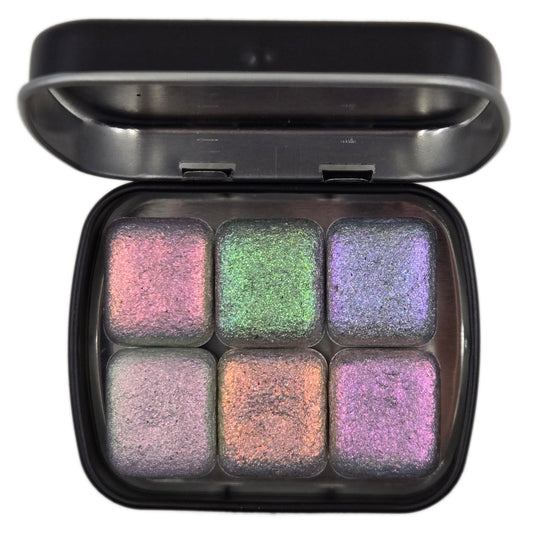 Vol.1 Goddess Half Set Handmade Super Shift Aurora Shimmer Holographic Watercolor Paints by iuilewatercolors
