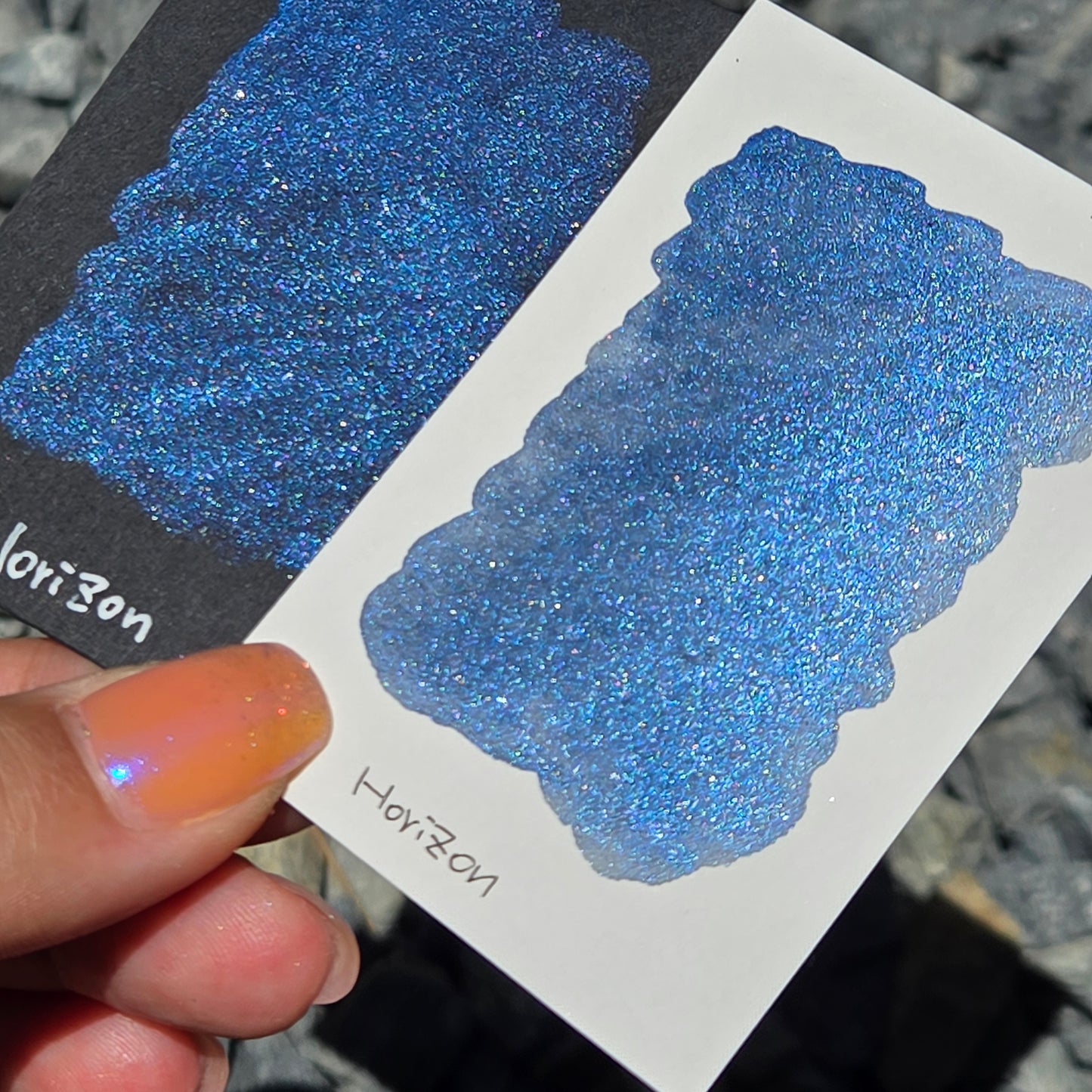 Horizon Half Pan Under the Sea Handmade Mica Shimmer Chrome Shine Watercolor Paints by iuilewatercolors
