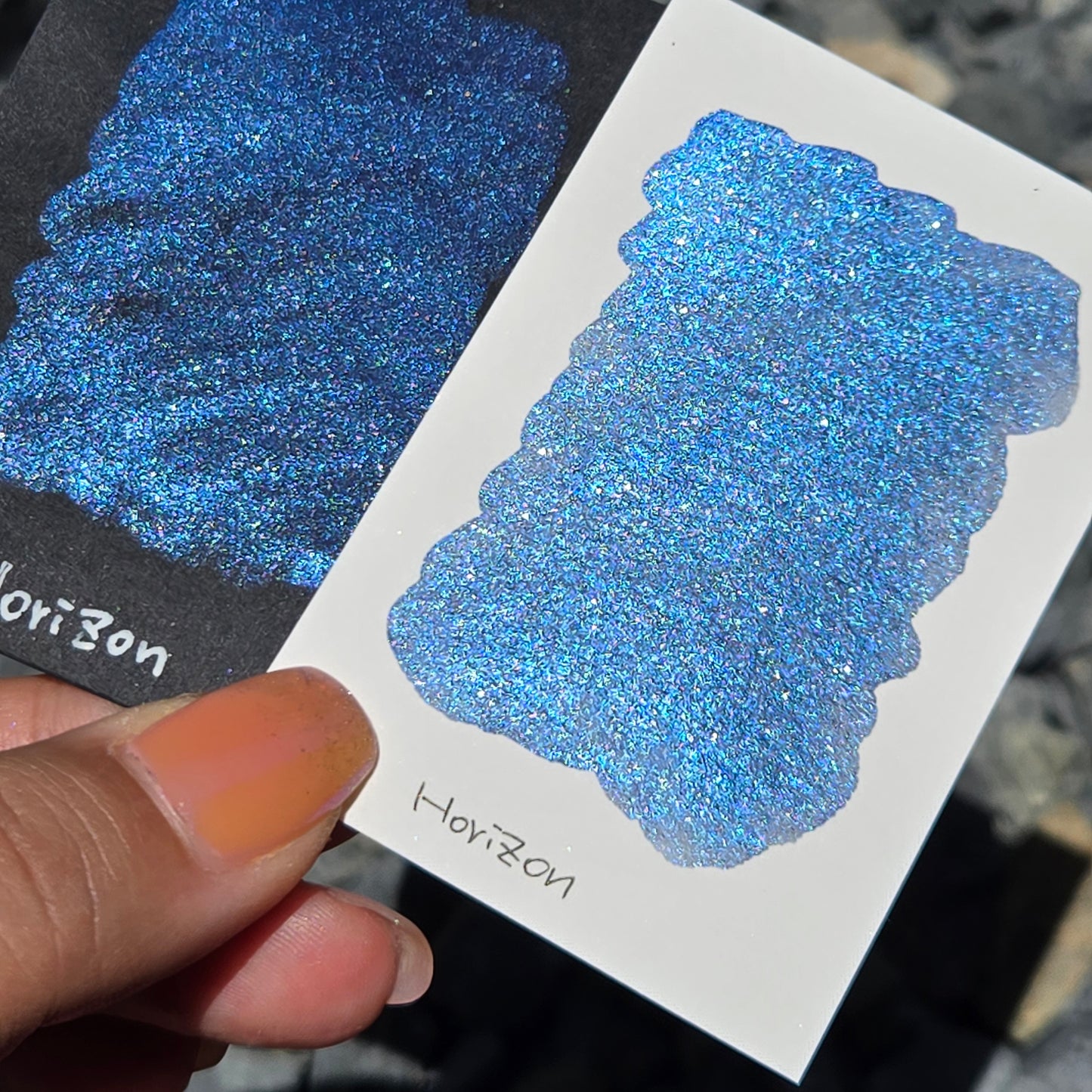 Horizon Half Pan Under the Sea Handmade Mica Shimmer Chrome Shine Watercolor Paints by iuilewatercolors