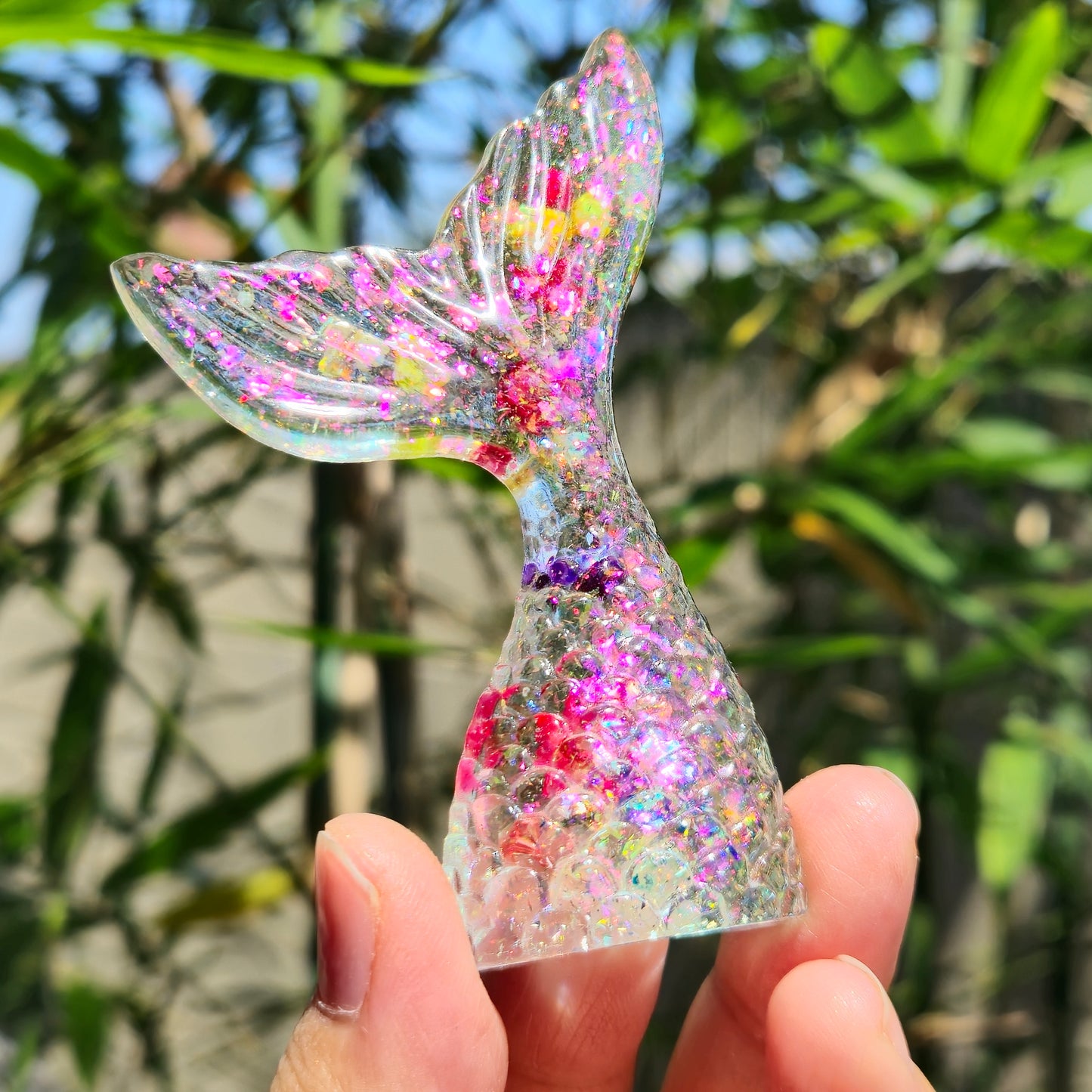 Mermaid Tail Brush Rest Pen Holder Pigment Epoxy Calligraphy Watercolor