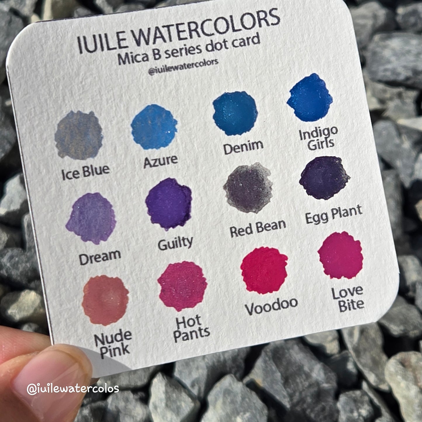 Last Chance! Mica Dot Card Tester Sampler Watercolor Shimmer Glittery Paints