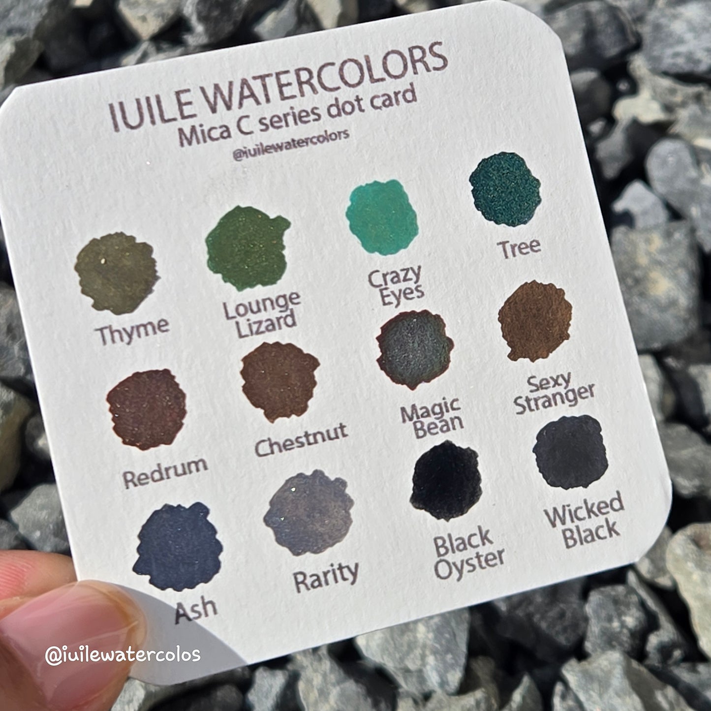 Last Chance! Mica Dot Card Tester Sampler Watercolor Shimmer Glittery Paints
