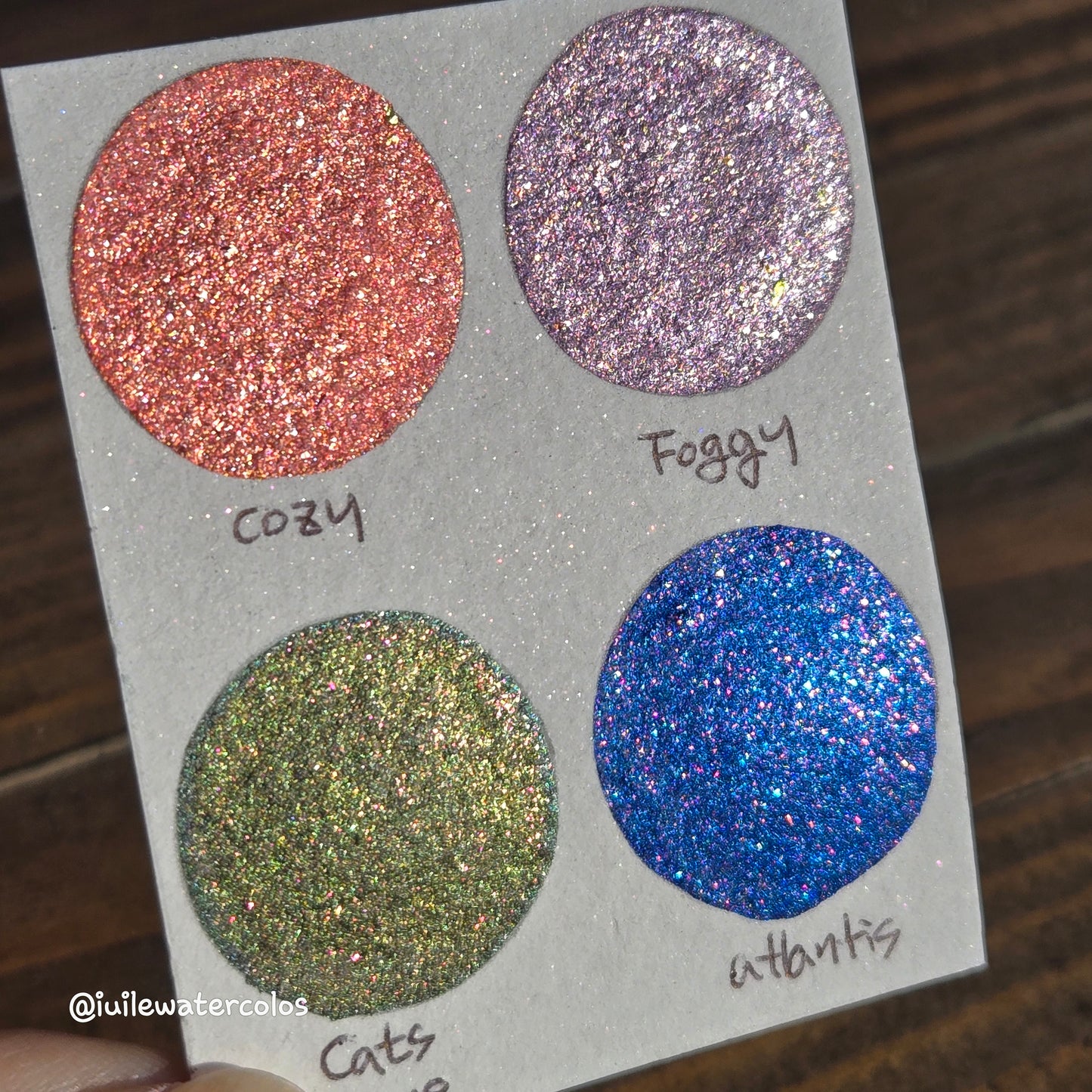 Foggy Half Handmade Metallic Shimmer Mixed Mica Watercolor Paints Collabo with Emily