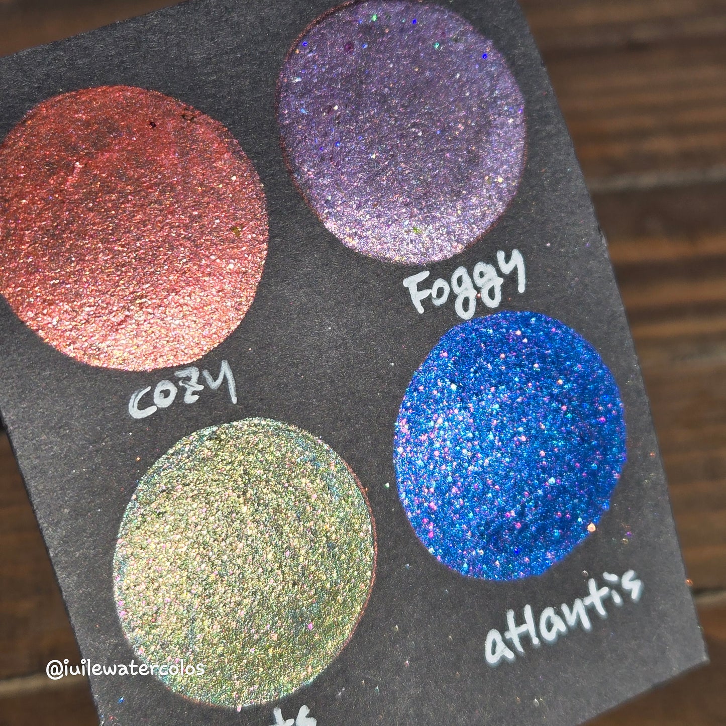 Foggy Half Handmade Metallic Shimmer Mixed Mica Watercolor Paints Collabo with Emily