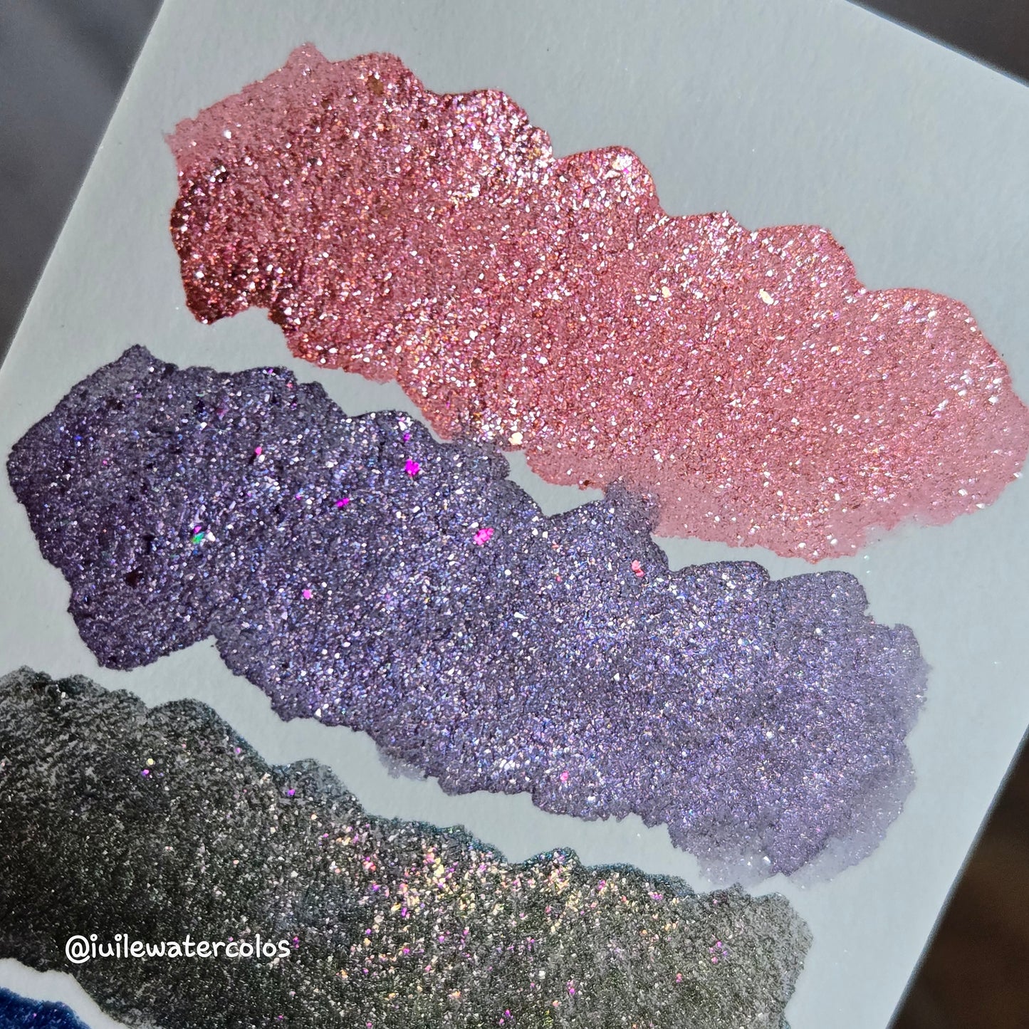 Foggy Half Handmade Metallic Shimmer Mixed Mica Watercolor Paints Collabo with Emily