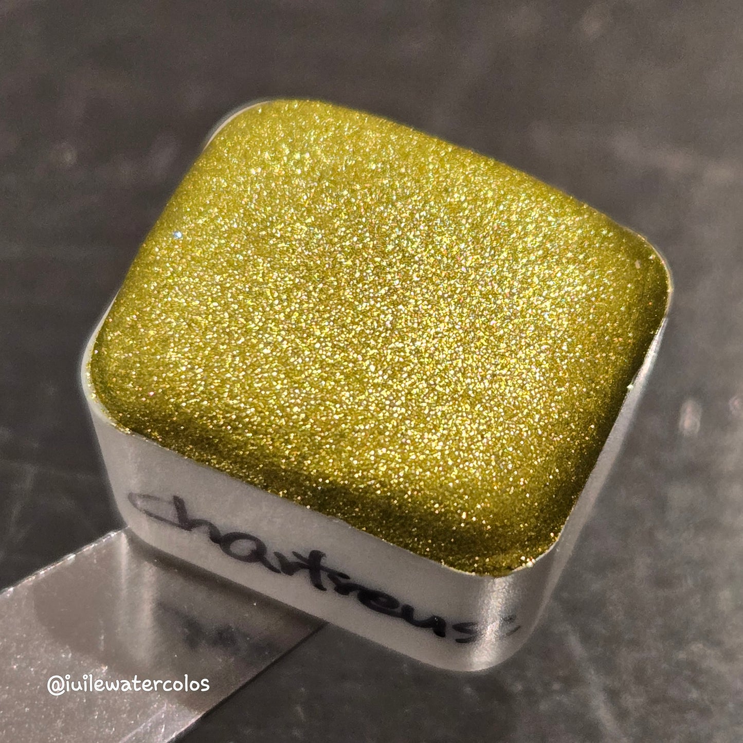 Chartreuse Half 2024 Christmas New Handmade Chrome Shimmer Watercolor Paints by iuilewatercolors