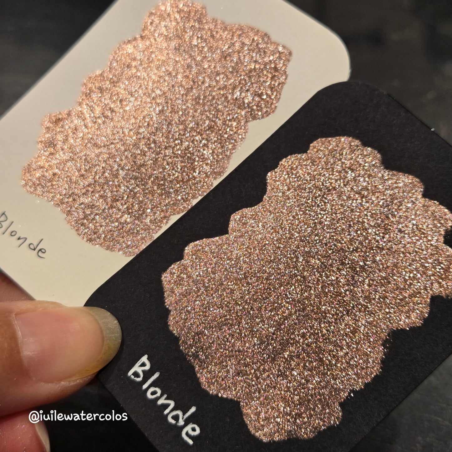 Blonde Half 2024 Christmas New Handmade Chrome Shimmer Watercolor Paints by iuilewatercolors