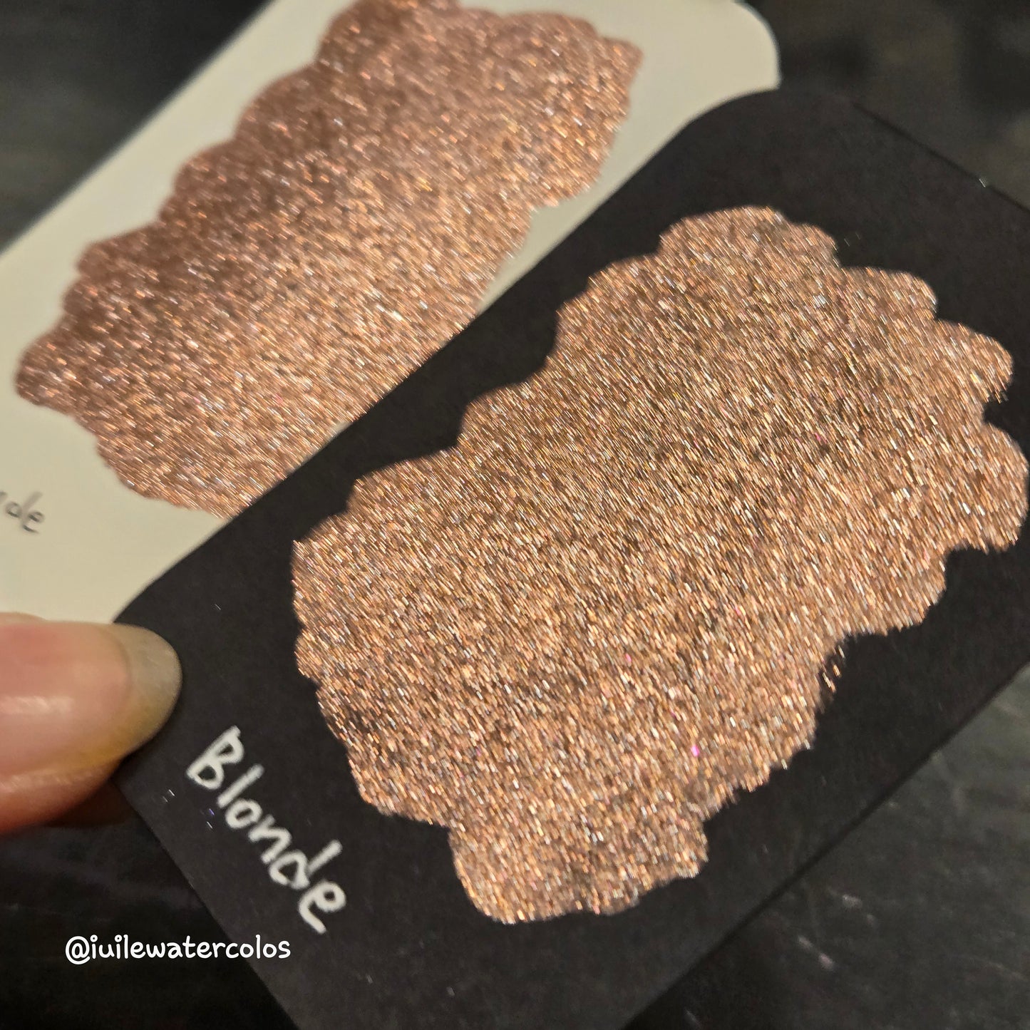 Blonde Half 2024 Christmas New Handmade Chrome Shimmer Watercolor Paints by iuilewatercolors