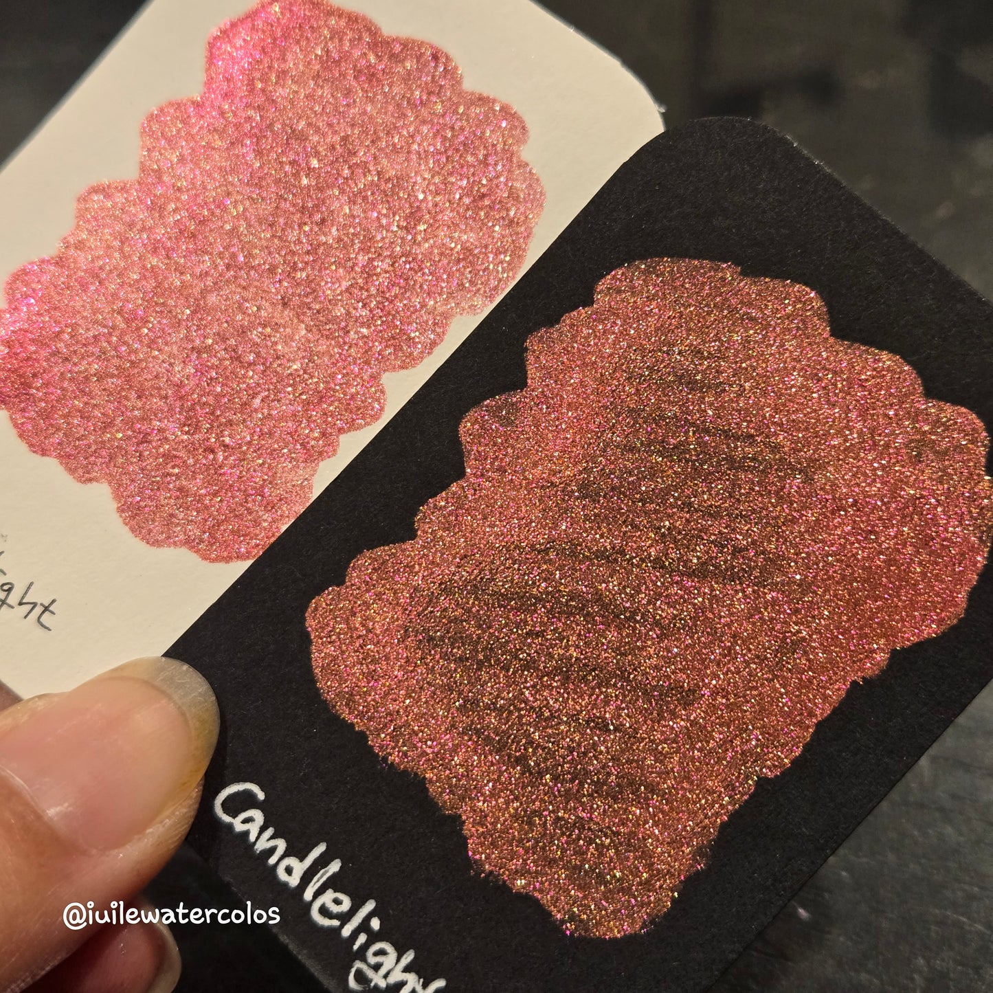 Candlelight Half 2024 Christmas New Handmade Chrome Shimmer Watercolor Paints by iuilewatercolors