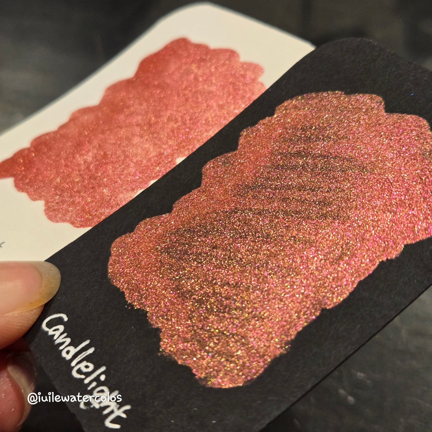 Candlelight Half 2024 Christmas New Handmade Chrome Shimmer Watercolor Paints by iuilewatercolors