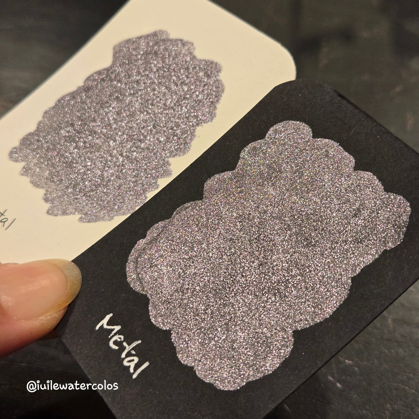 Metal Half 2024 Christmas New Handmade Chrome Shimmer Watercolor Paints by iuilewatercolors