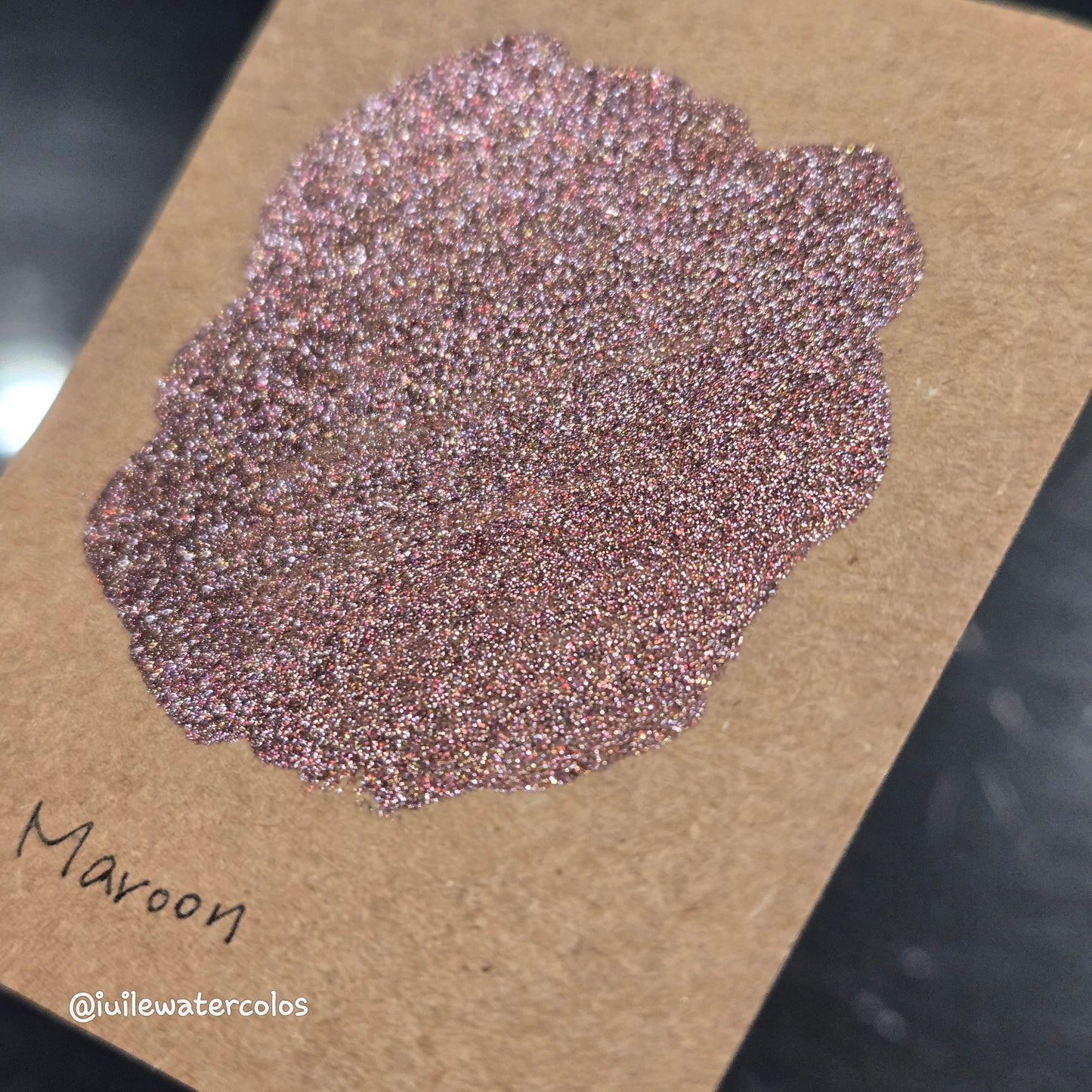 Maroon Half 2024 Christmas New Handmade Chrome Shimmer Watercolor Paints by iuilewatercolors