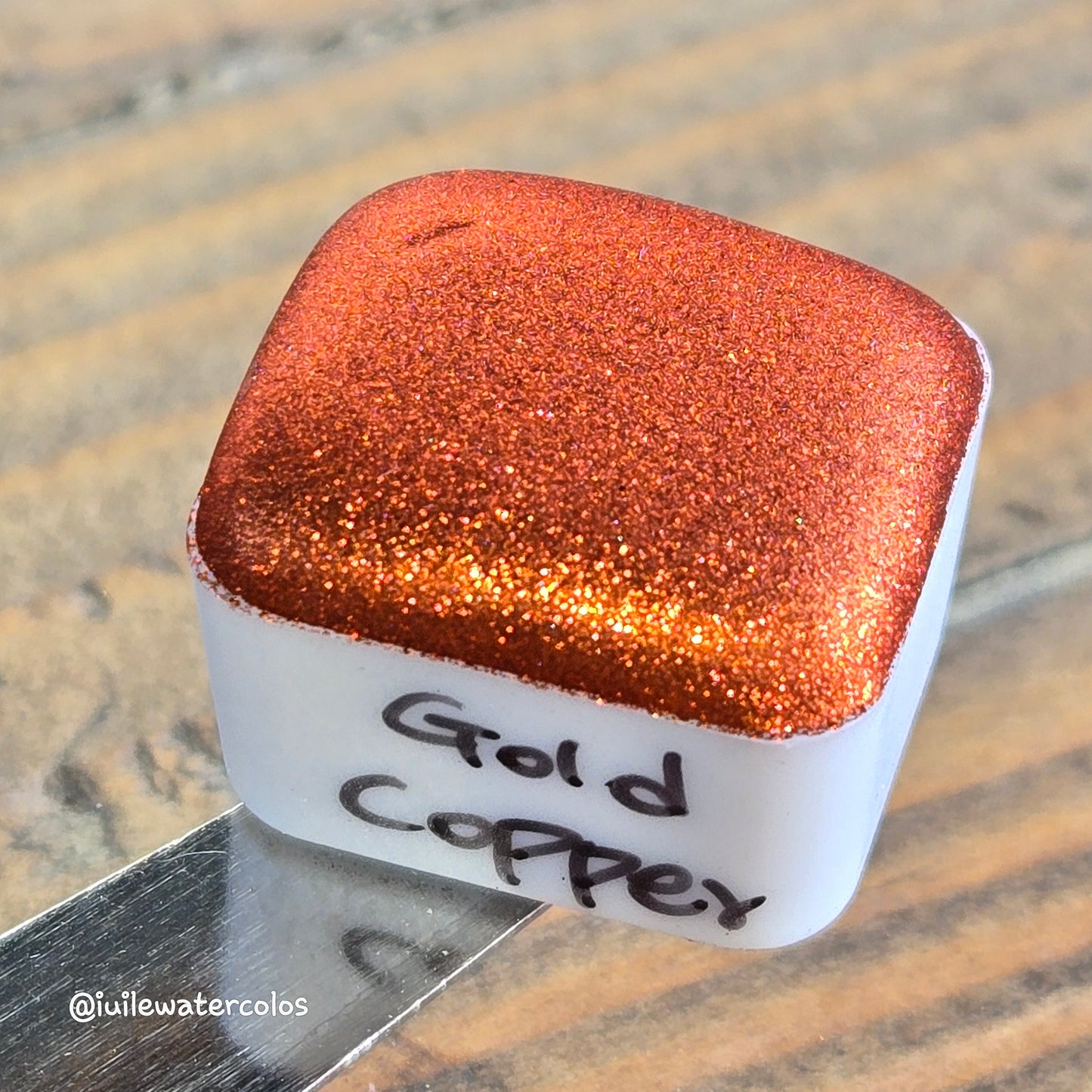 Gold Copper Half 2024 Christmas New Handmade Chrome Shimmer Watercolor Paints by iuilewatercolors