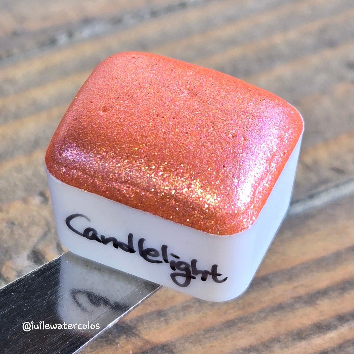 Candlelight Half 2024 Christmas New Handmade Chrome Shimmer Watercolor Paints by iuilewatercolors