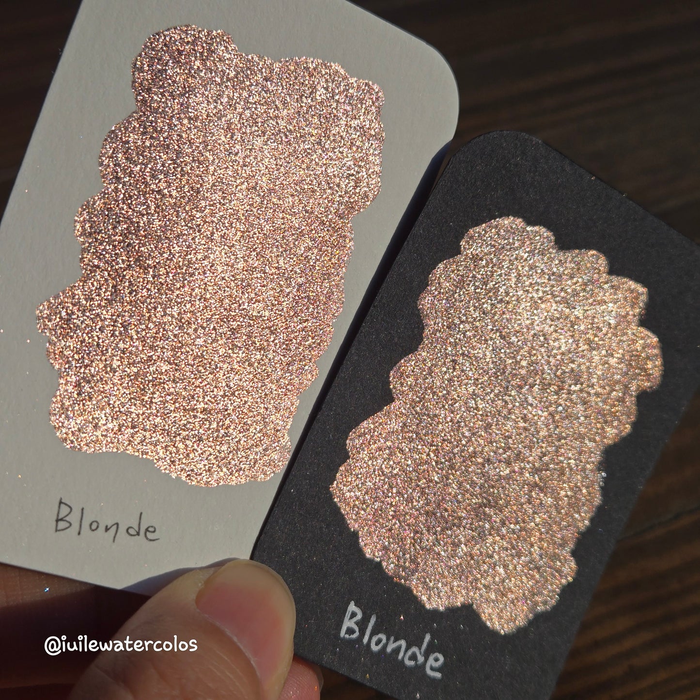 Blonde Half 2024 Christmas New Handmade Chrome Shimmer Watercolor Paints by iuilewatercolors