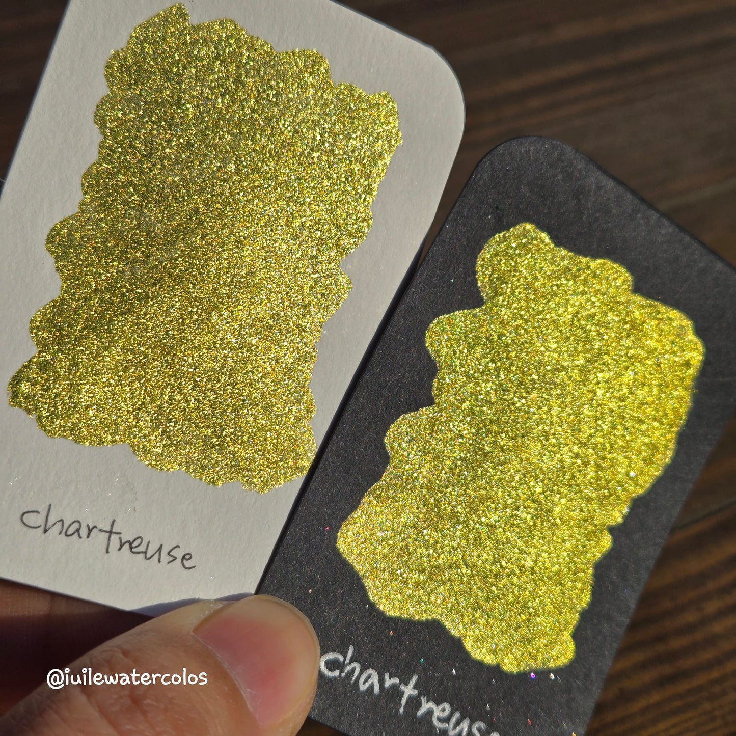 Chartreuse Half 2024 Christmas New Handmade Chrome Shimmer Watercolor Paints by iuilewatercolors