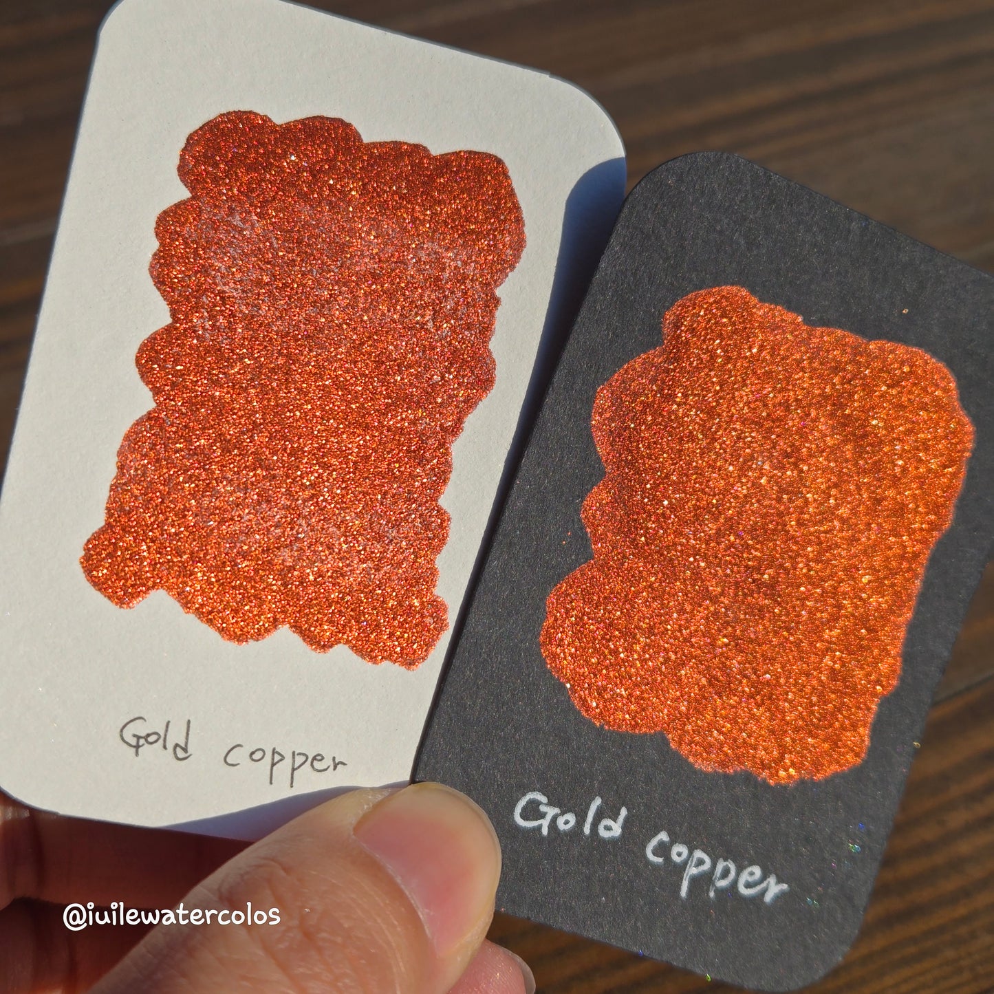 Gold Copper Half 2024 Christmas New Handmade Chrome Shimmer Watercolor Paints by iuilewatercolors