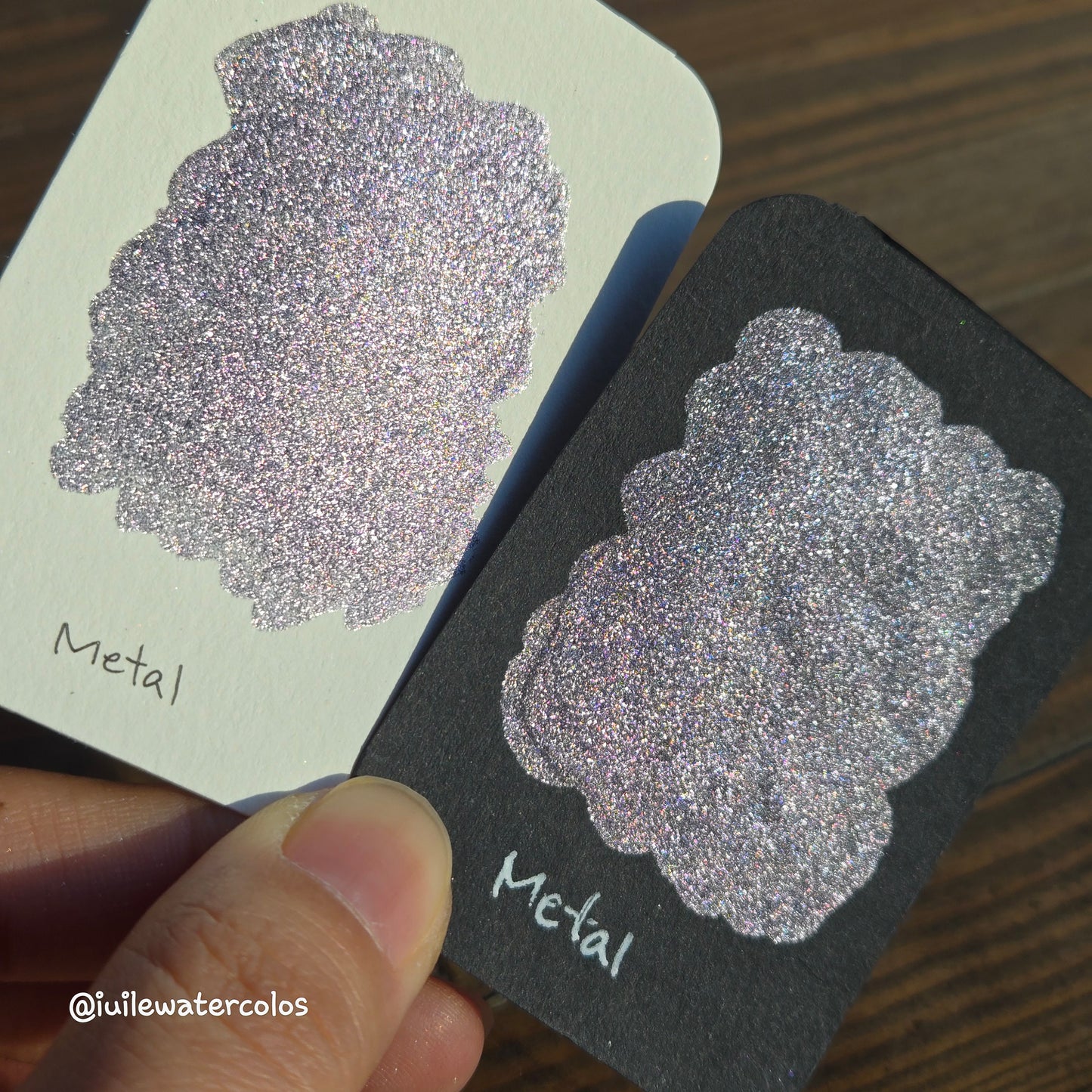 Metal Half 2024 Christmas New Handmade Chrome Shimmer Watercolor Paints by iuilewatercolors