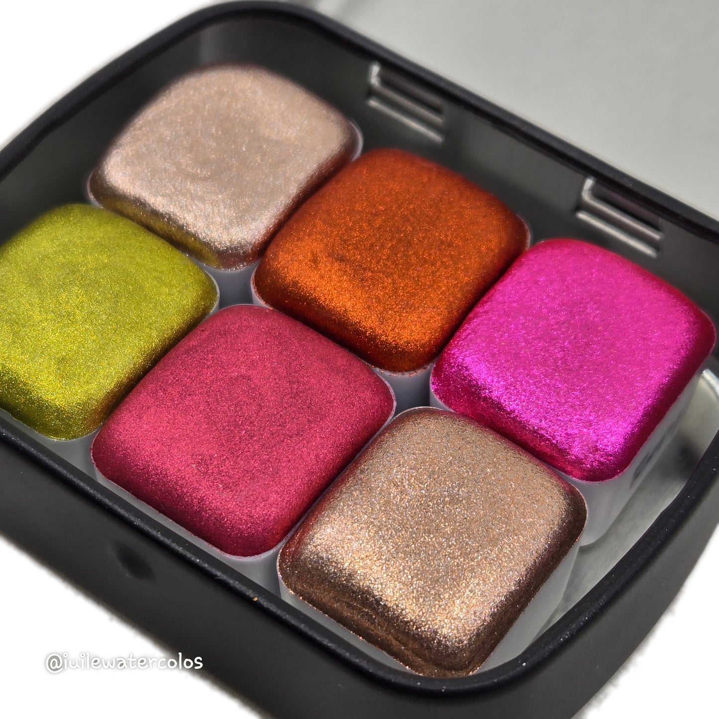 Winter Garden Half Set 2024 Christmas New Handmade Chrome Shimmer Watercolor Paints by iuilewatercolors