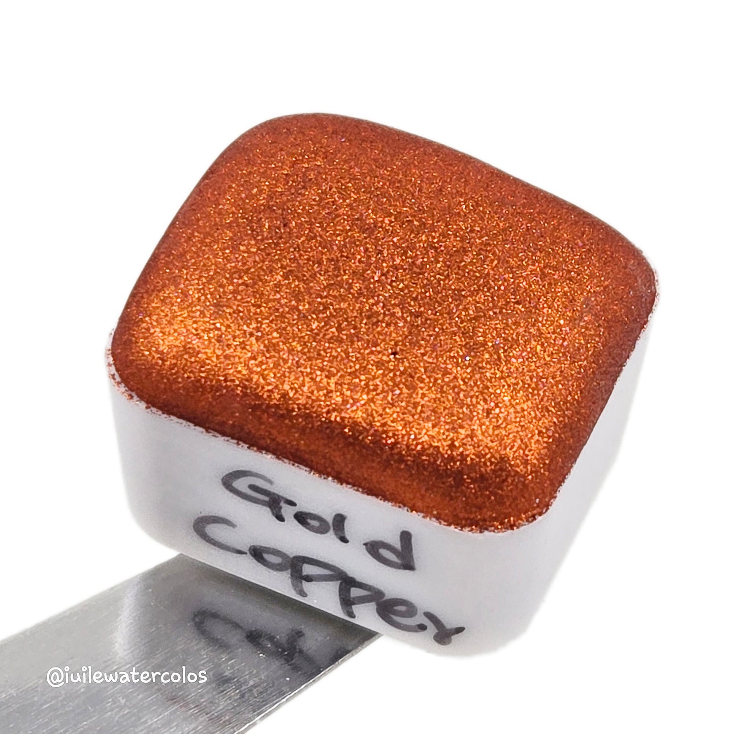 Gold Copper Half 2024 Christmas New Handmade Chrome Shimmer Watercolor Paints by iuilewatercolors