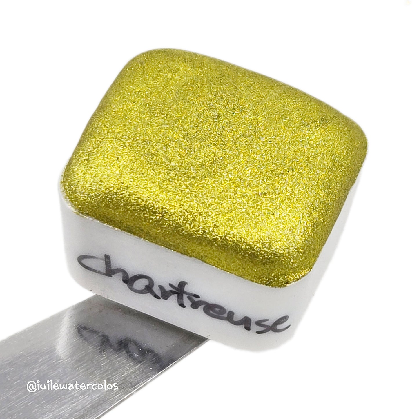Chartreuse Half 2024 Christmas New Handmade Chrome Shimmer Watercolor Paints by iuilewatercolors