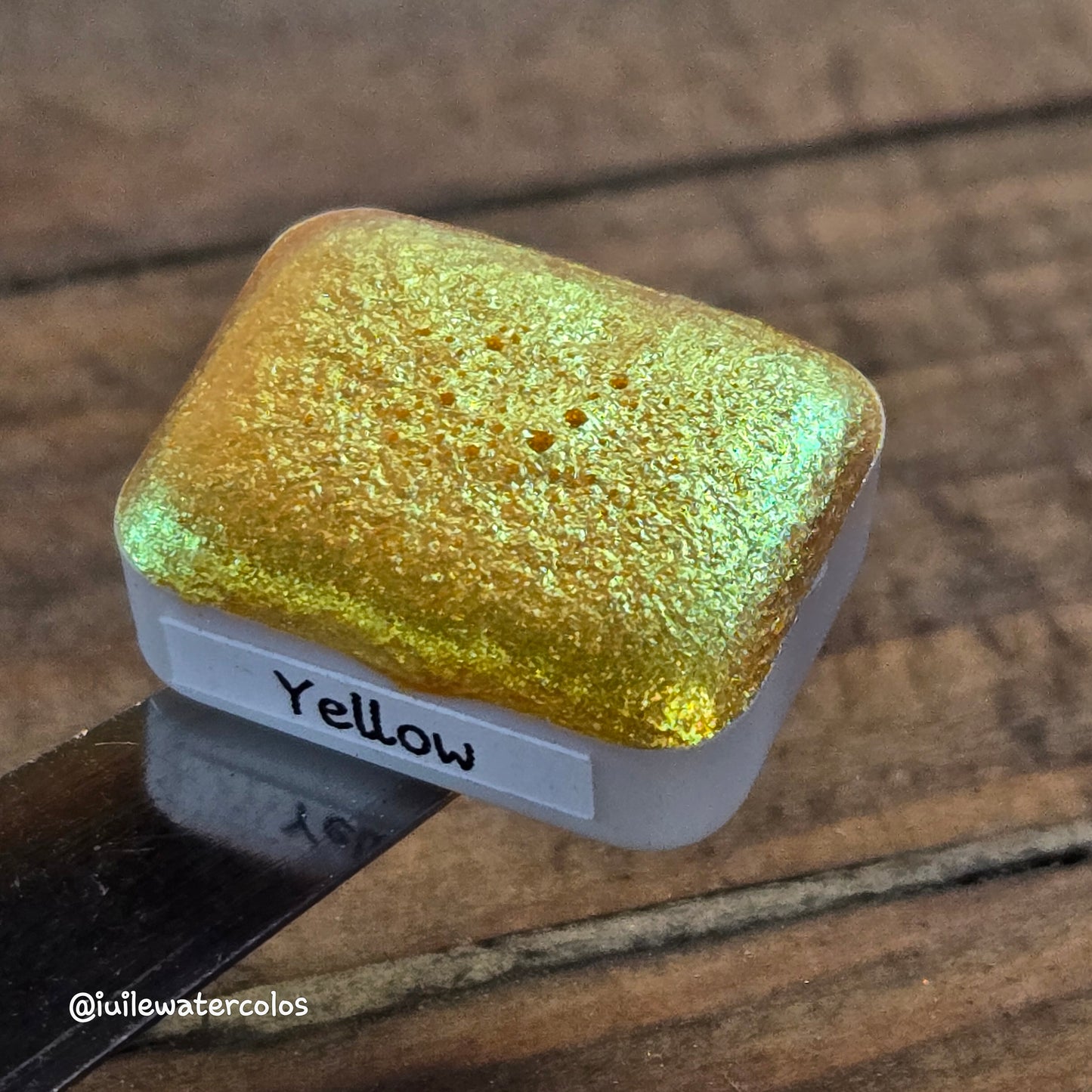 Yellow Rainbow Super Color Shift Handmade Shimmer Watercolor Paint