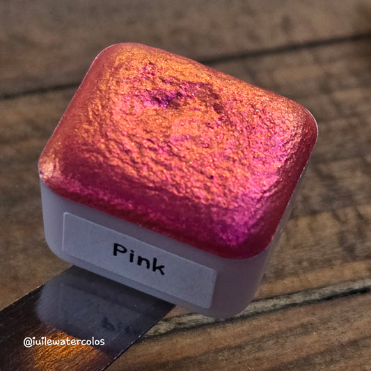 Pink Rainbow Super Color Shift Handmade Shimmer Watercolor Paint
