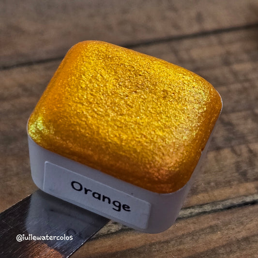 Orange Rainbow Super Color Shift Handmade Shimmer Watercolor Paint