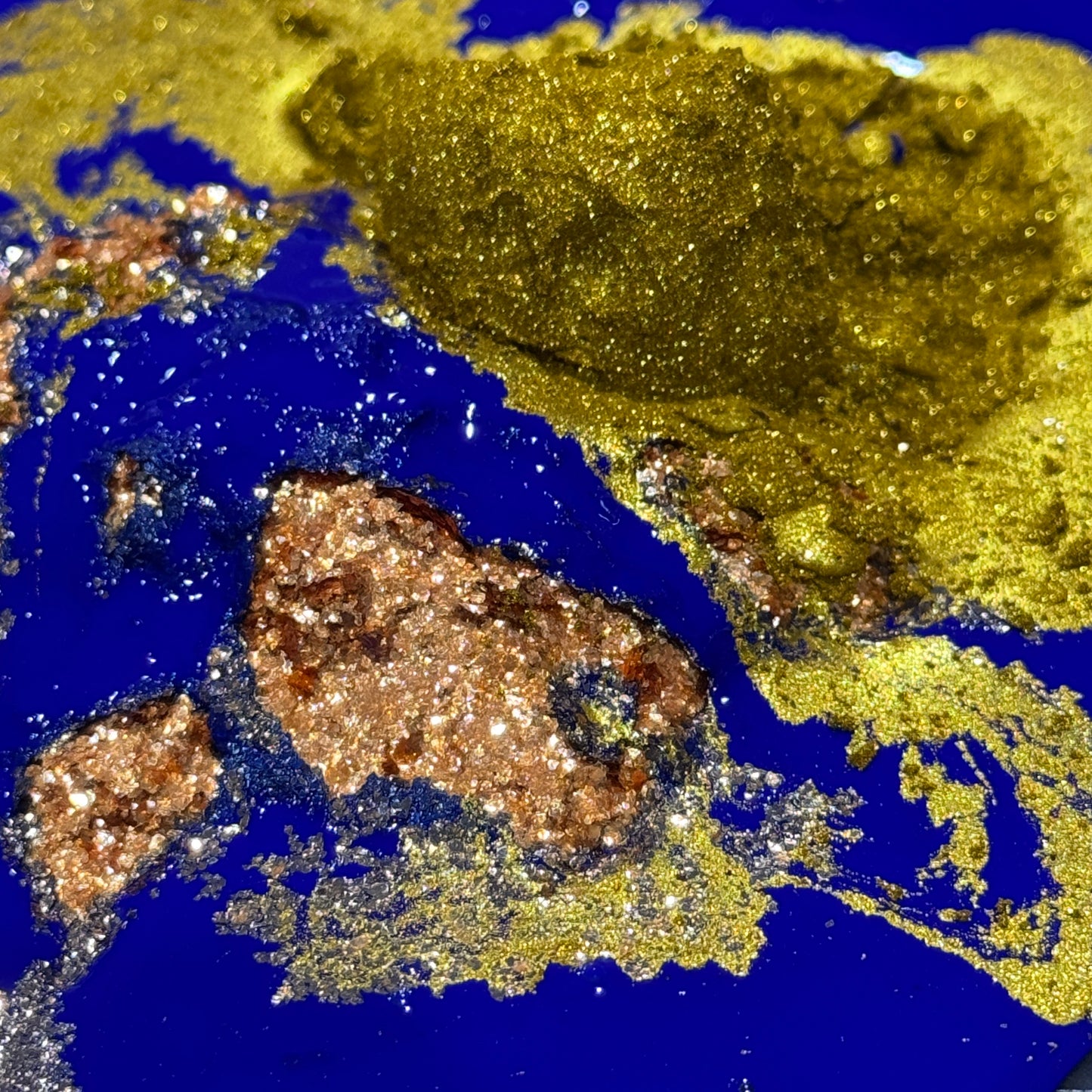 Lapis Lazuli Handmade Matte Base With Gold Shimmer Watercolor Paints by iuilewatercolors