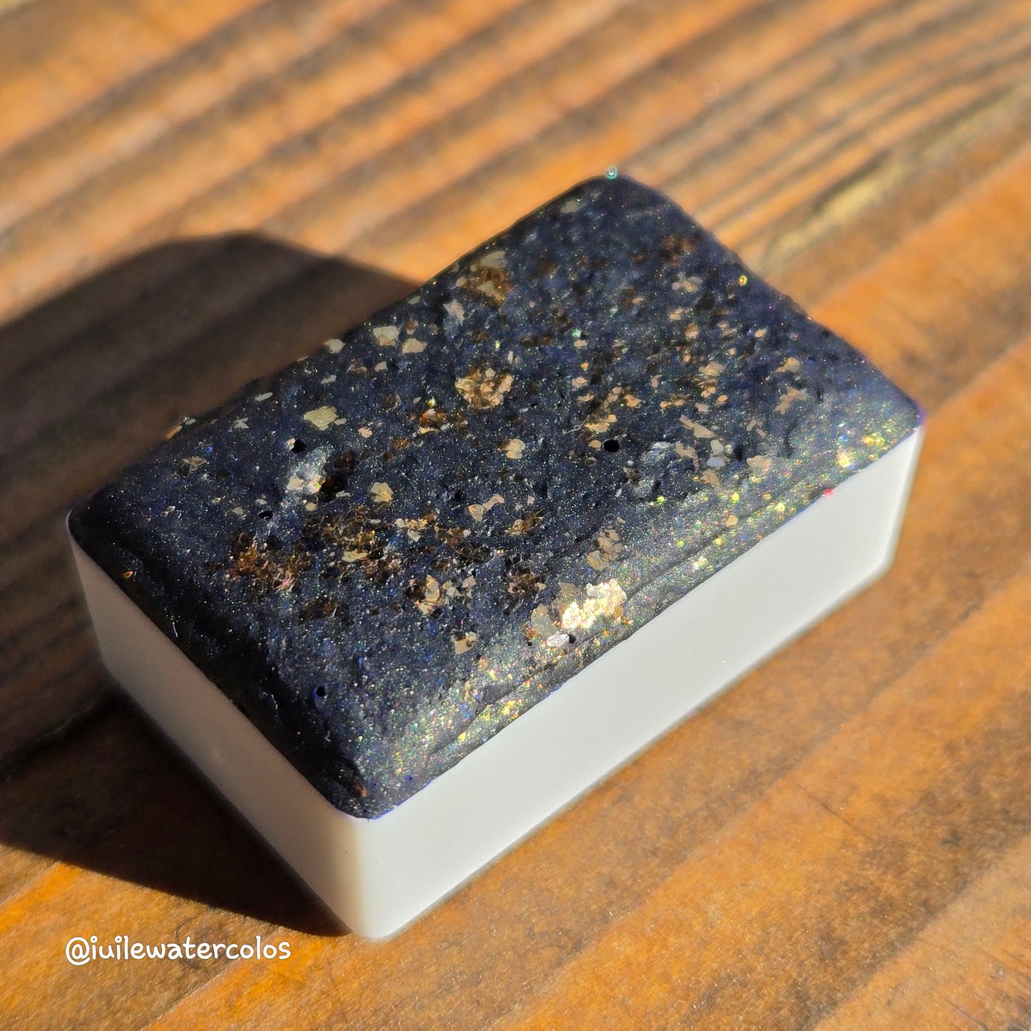 Lapis Lazuli Handmade Matte Base With Gold Shimmer Watercolor Paints by iuilewatercolors