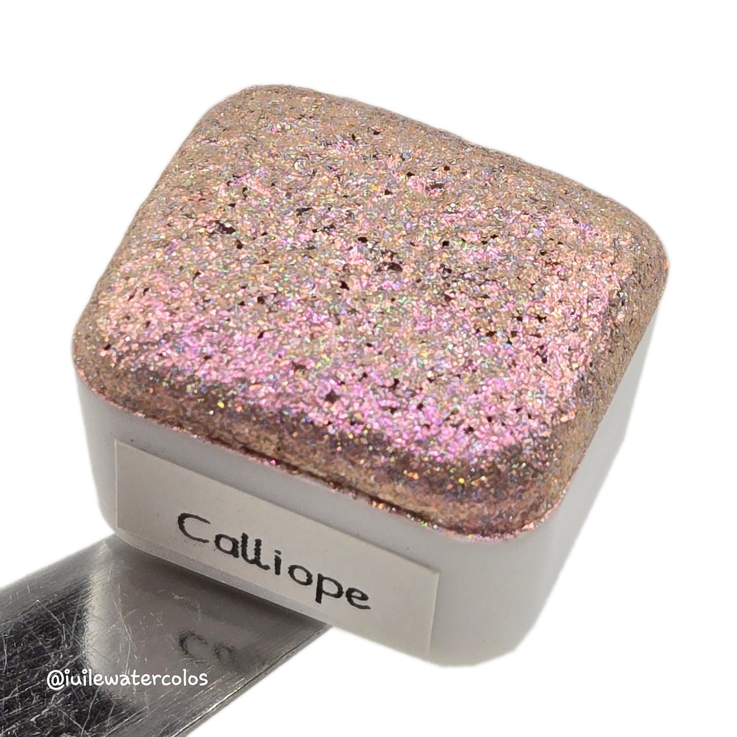 Calliope Half Goddess Vol.3 Handmade Iridescent Chameleon Color Shift Aurora Shimmer Holographic Watercolor Paints by iuilewatercolors