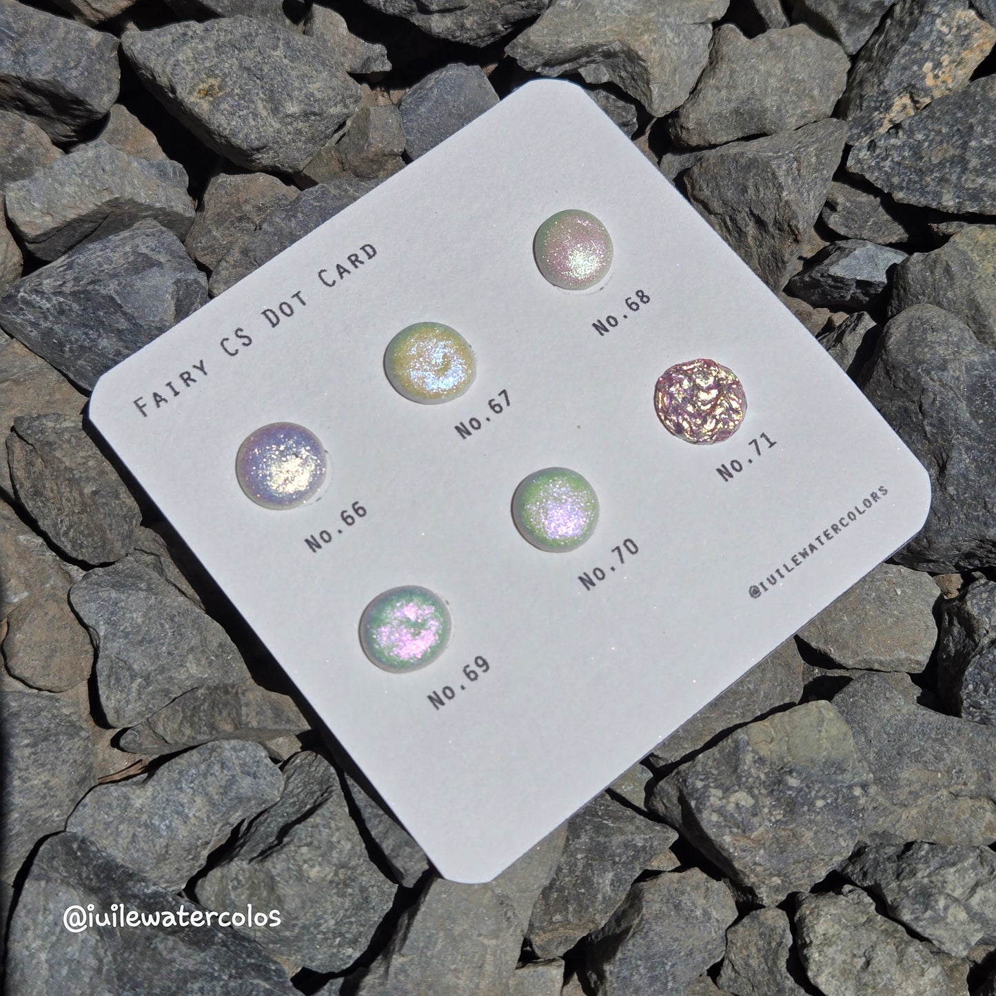 Fairy CS Dot Card Tester Sampler Watercolor Shimmer Glittery Paints